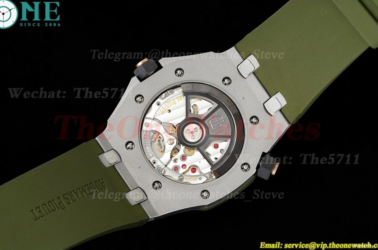 42mm Royal Oak BF 15720 Stk SS Offshore A4308 Green Diver RU 0302